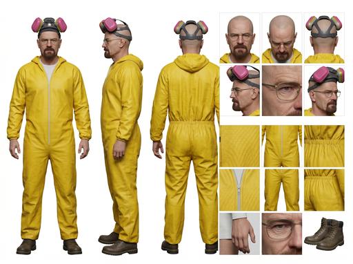 Nano Banana 2: A high-definition, clean, minimalist character design board / character turnaround reference sheet, set against a pure w